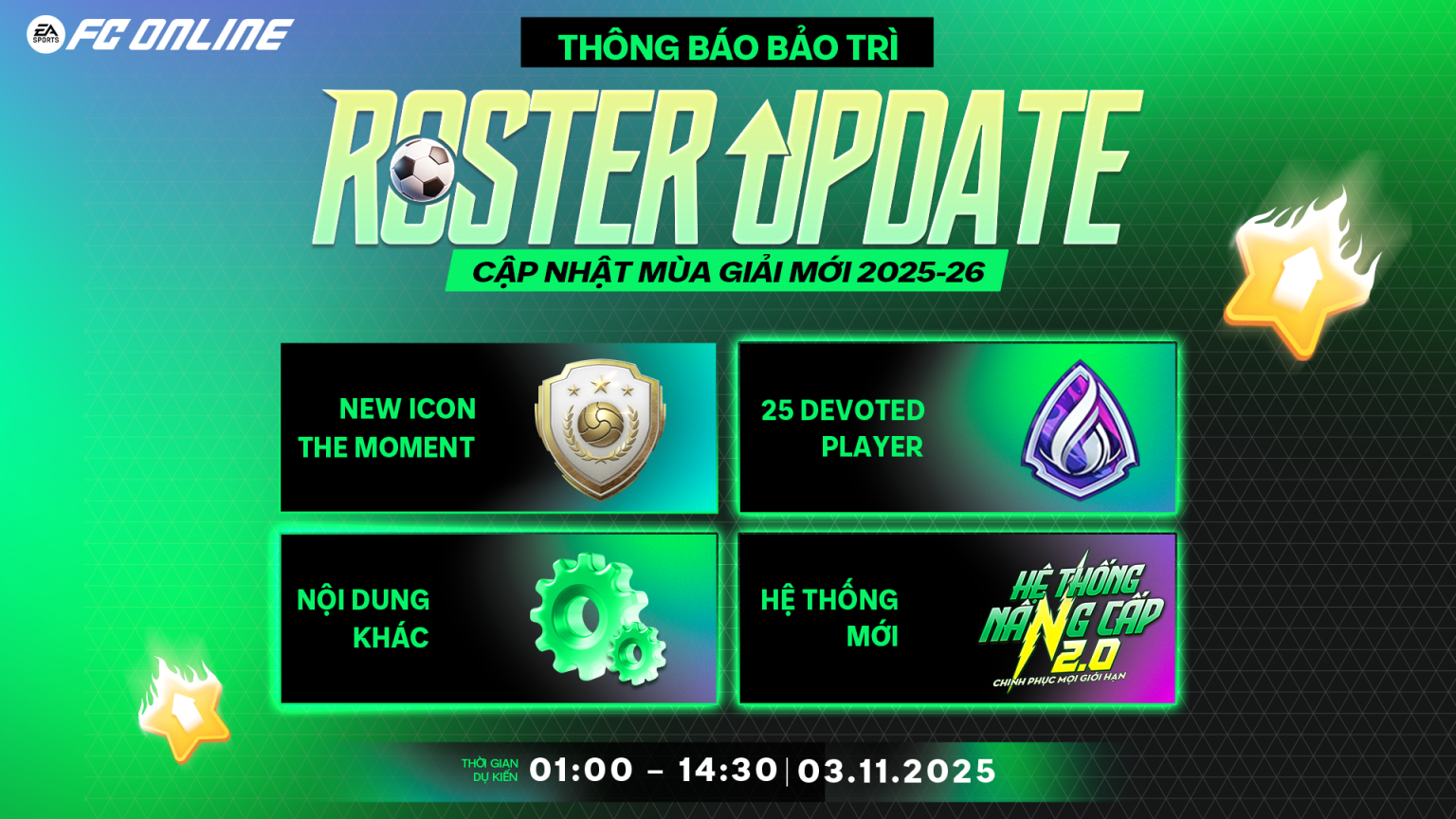 WELCOME TO FC ONLINE – [BẢN TIN CẬP NHẬT] ROSTER UPDATE: CẬP NHẬT MÙA ...