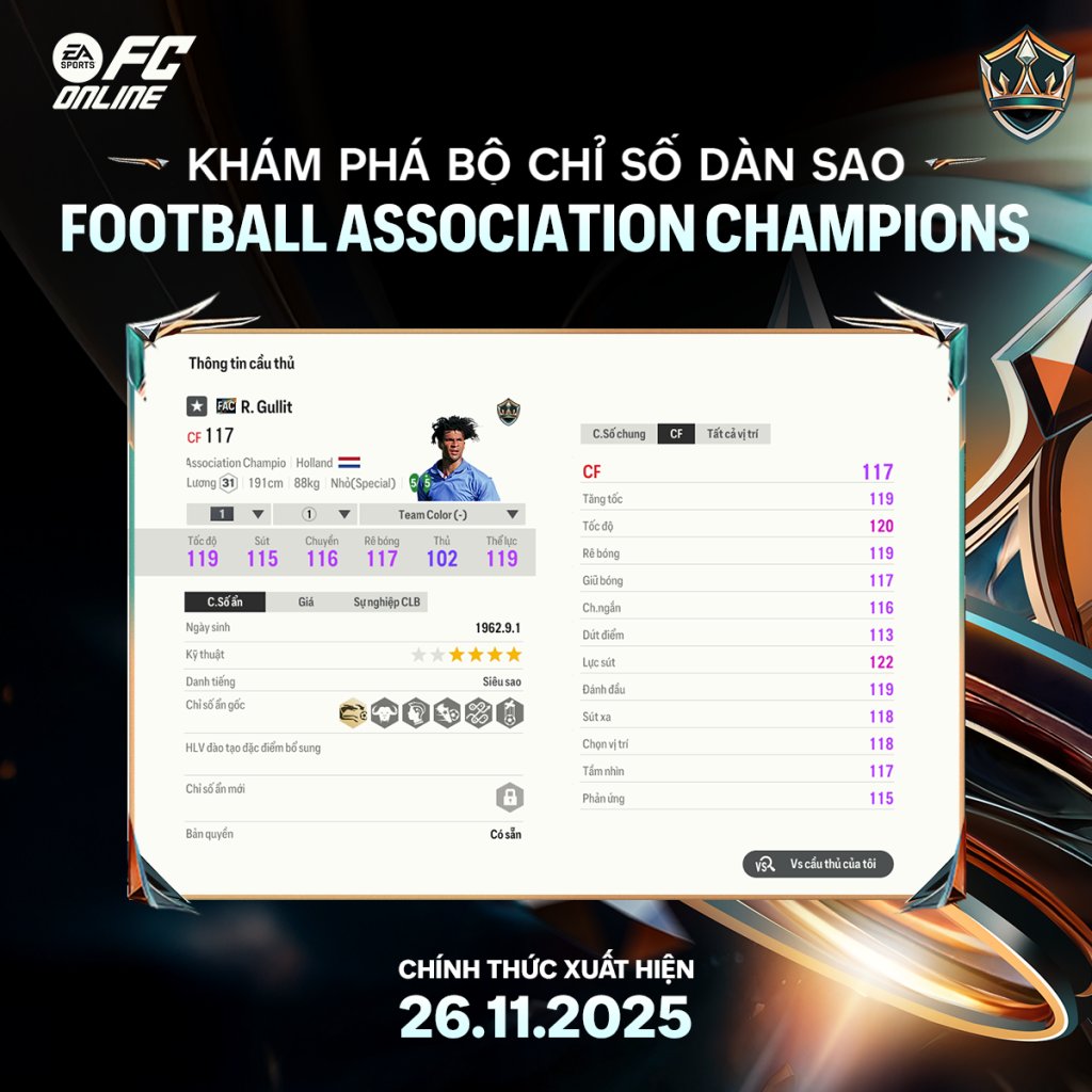 WELCOME TO FC ONLINE – [Mùa thẻ mới] Football Association Champions ...
